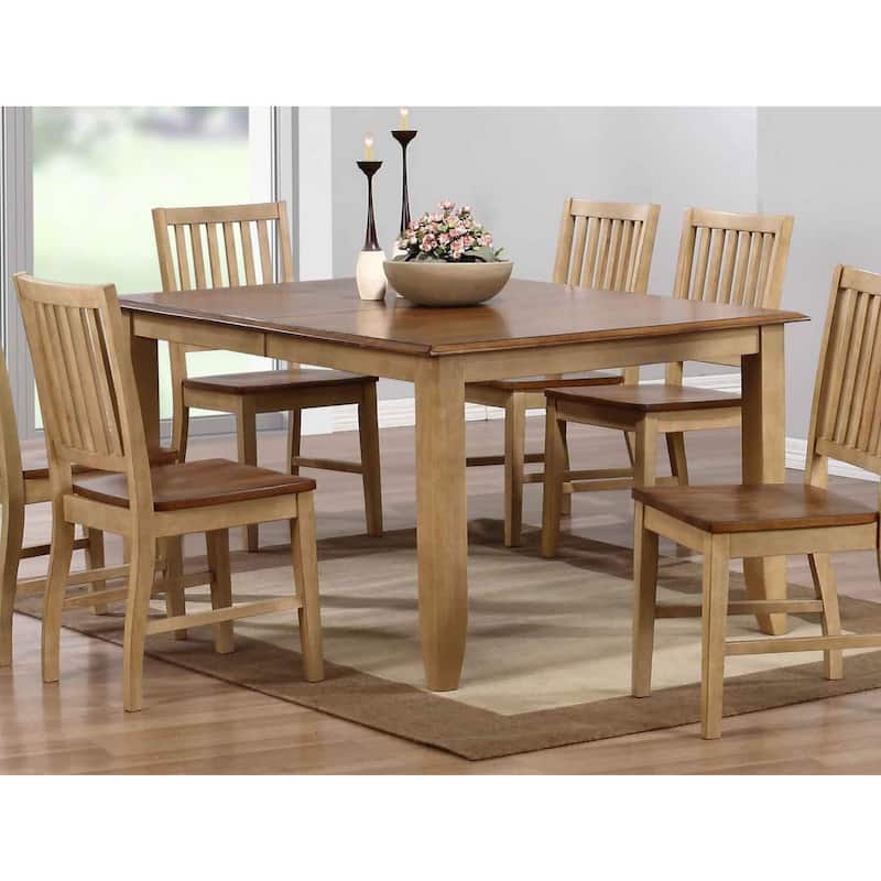 Extendable Dining Table 72" Seats 8 Rectangular Table for Kitchen or Dining Room - 72