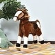 preview thumbnail 2 of 16, Kids Rocking Horse Plush Toy with Realistic Sounds and Red Scarf for Over 3 Years Old Gift