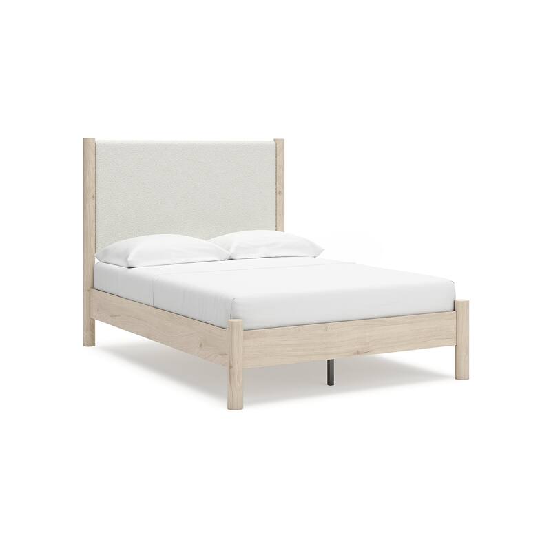 Signature Design by Ashley Cadmori Upholstered Panel Platform Bed
