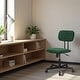 preview thumbnail 21 of 64, Ergonomic Low Back Velvet Office Chair with Armrests Adjustable Swivel Computer Desk Chair for Small Spaces, Home & Workspace Green