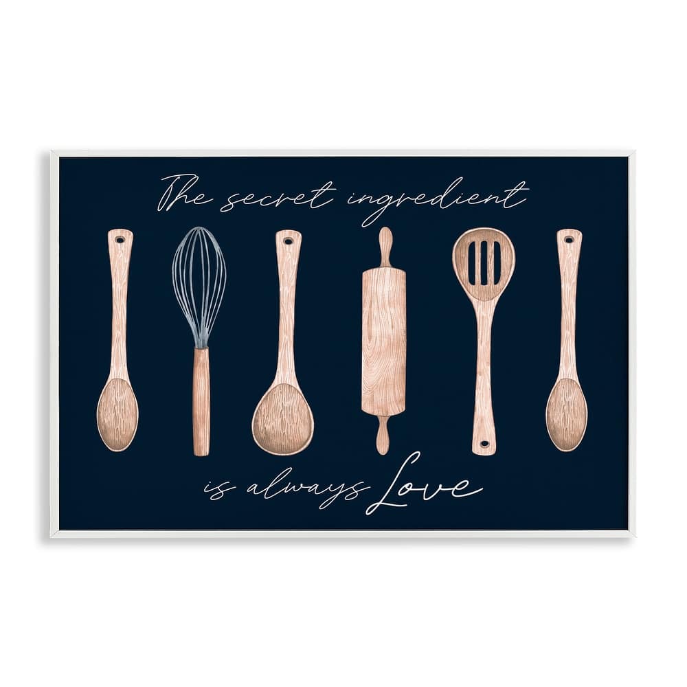 Stupell Secret Ingredient Always Love Framed Giclee Art Design By Lux + Me Designs