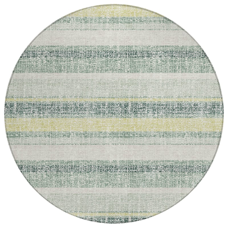 HomeRoots Striped Transitional Rectangle Outdoor Rug