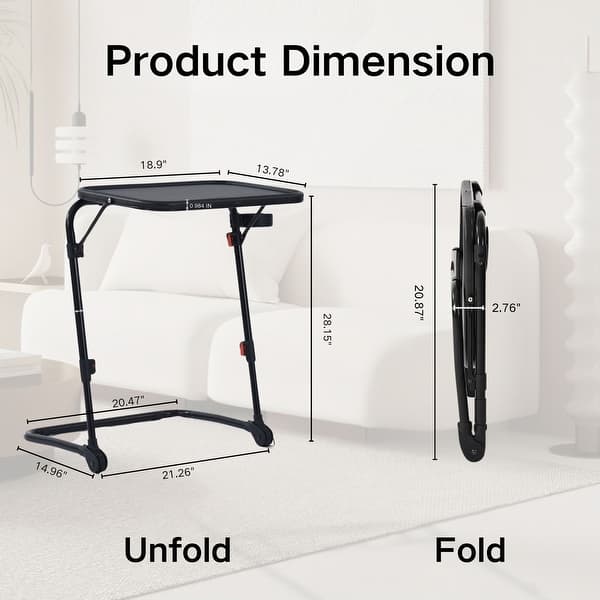 Portable Study Desk with Cup Holder Adjustable Folding for Home, Office,Foldable, Stable, Lightwelght, Storage
