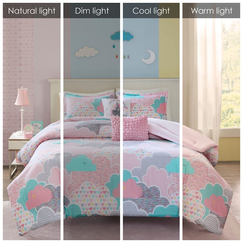 Intelligent Design Kids Bliss Pink Cotton Printed 5-piece Comforter Set