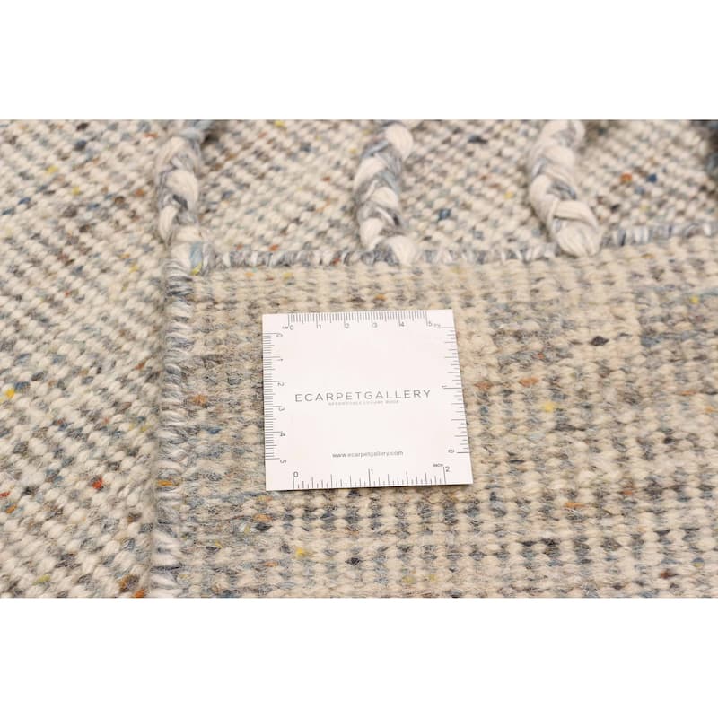 ECARPETGALLERY Hand-knotted Tangier Grey Wool Rug - 8'3 x 9'9