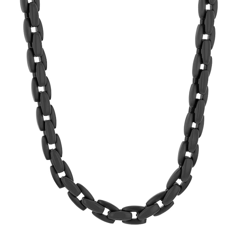 Steel Nation Stainless Steel H-Link Chain - Black