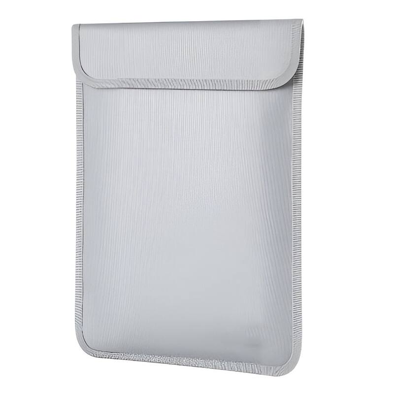 Grey Fireproof and Waterproof Document Bag with Two Compartments for Home and Office