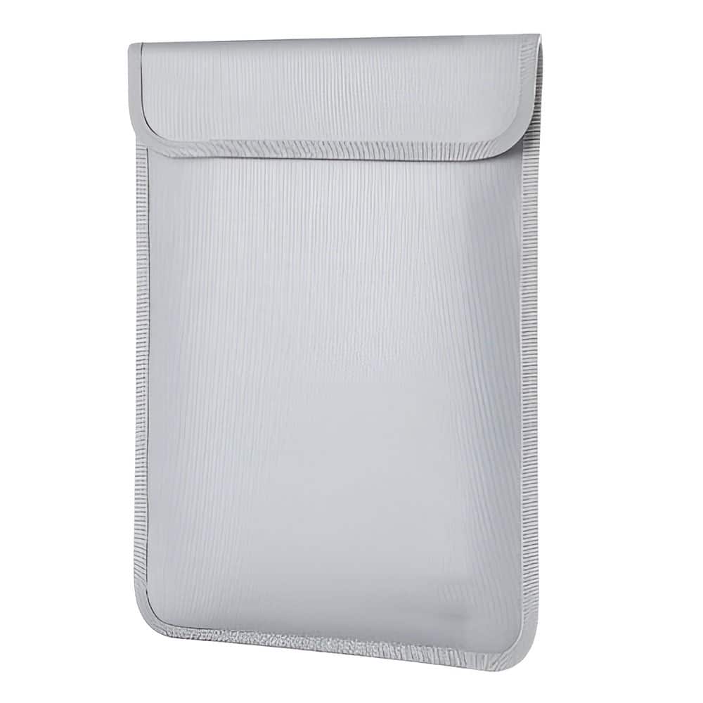 Grey Fireproof and Waterproof Document Bag with Two Compartments for Home and Office