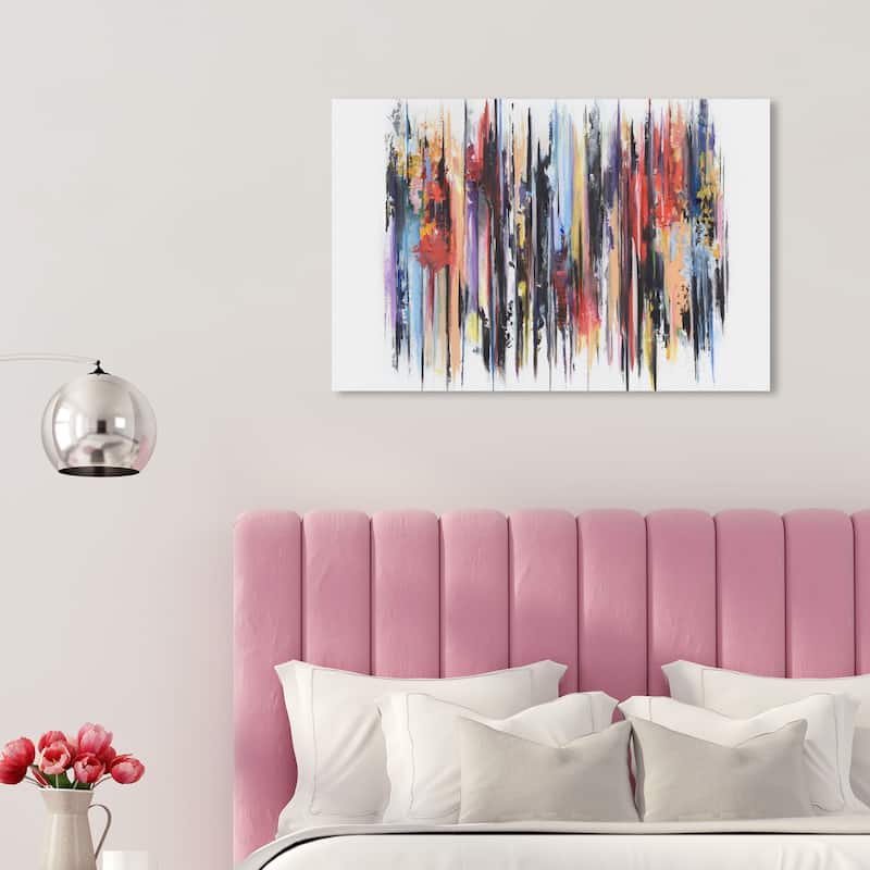 Wynwood Studio Canvas Abstract Doll Memories - Vibrant Reverie Blue and Modern & Contemporary Wall Art Canvas Print - 20 x 30