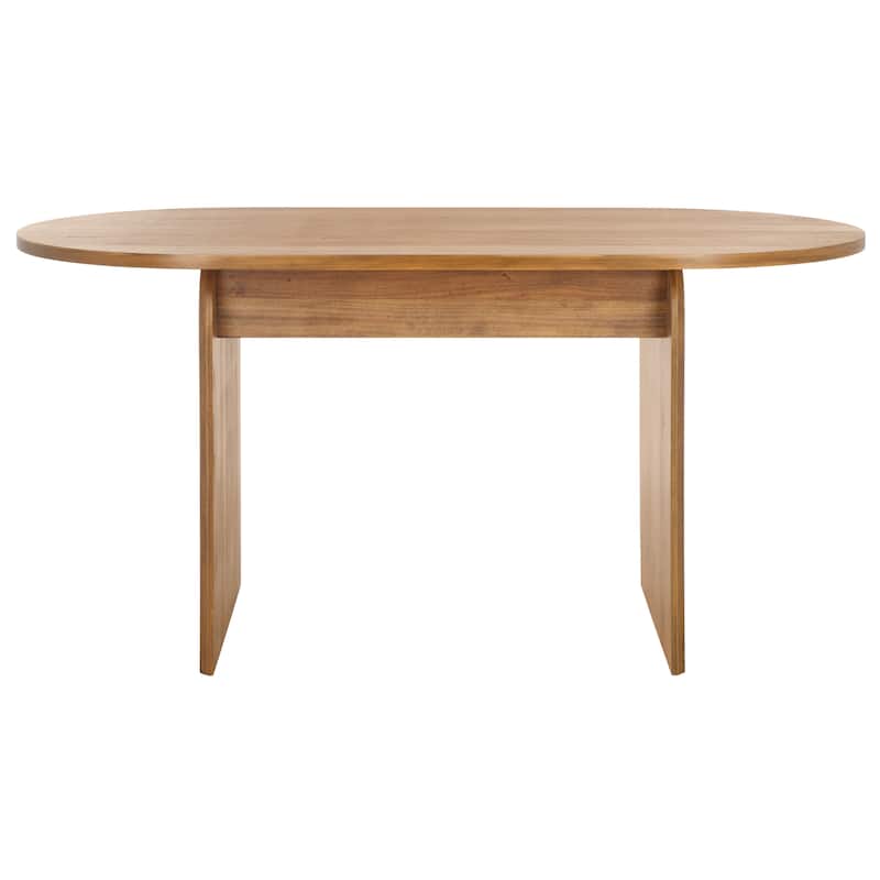 SAFAVIEH Norene Ribbed Dining Table - 62 In. W x 31.5 In. D x 30 In. H - 62"W x 32"D x 30"H - Natural
