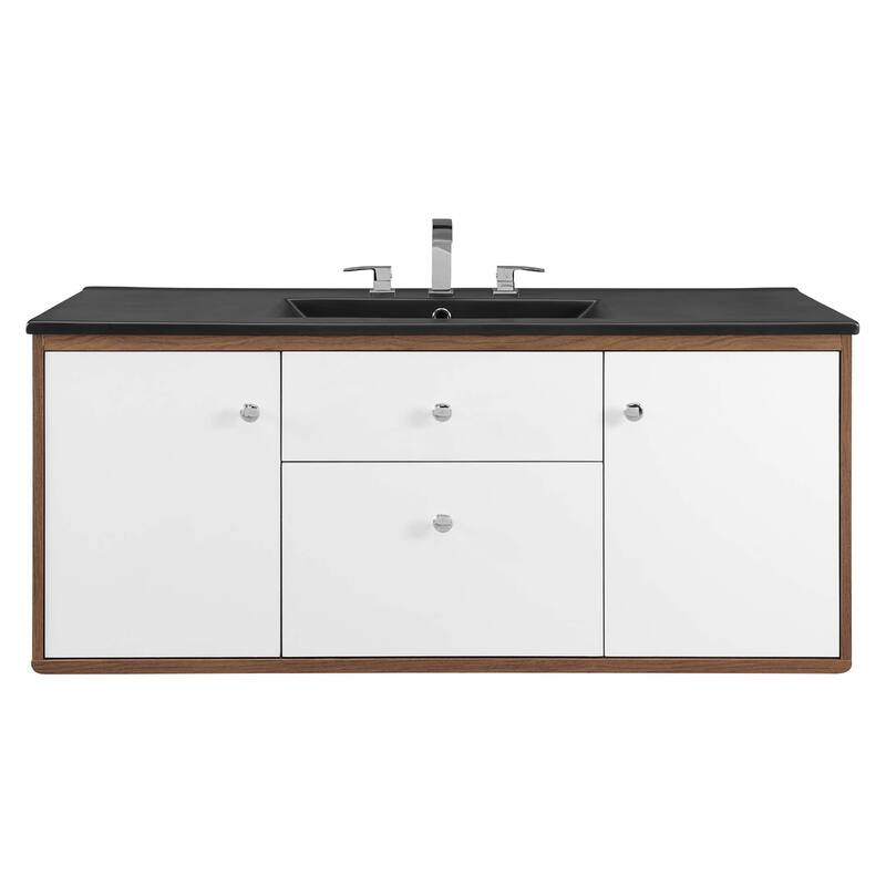 Transmit 48" Wall-Mount Bathroom Vanity - Walnut