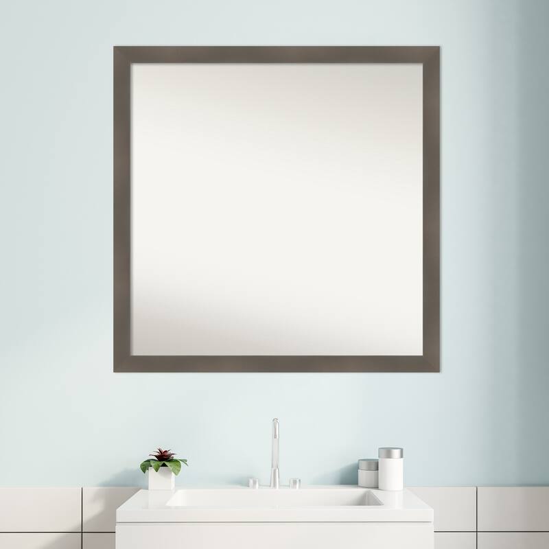 Edwin Non-Beveled Wood Framed Bathroom Vanity Wall Mirror