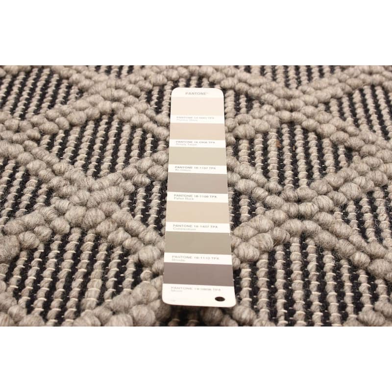 ECARPETGALLERY Braid weave Sienna Taupe Wool Rug - 5'3 x 7'6