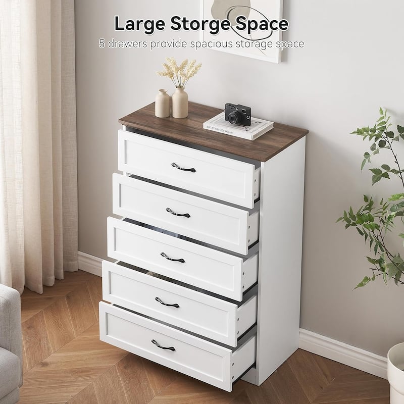 Modern 6 Drawer Dresser Closet Storage Tower Organizer Unit for Bedroom