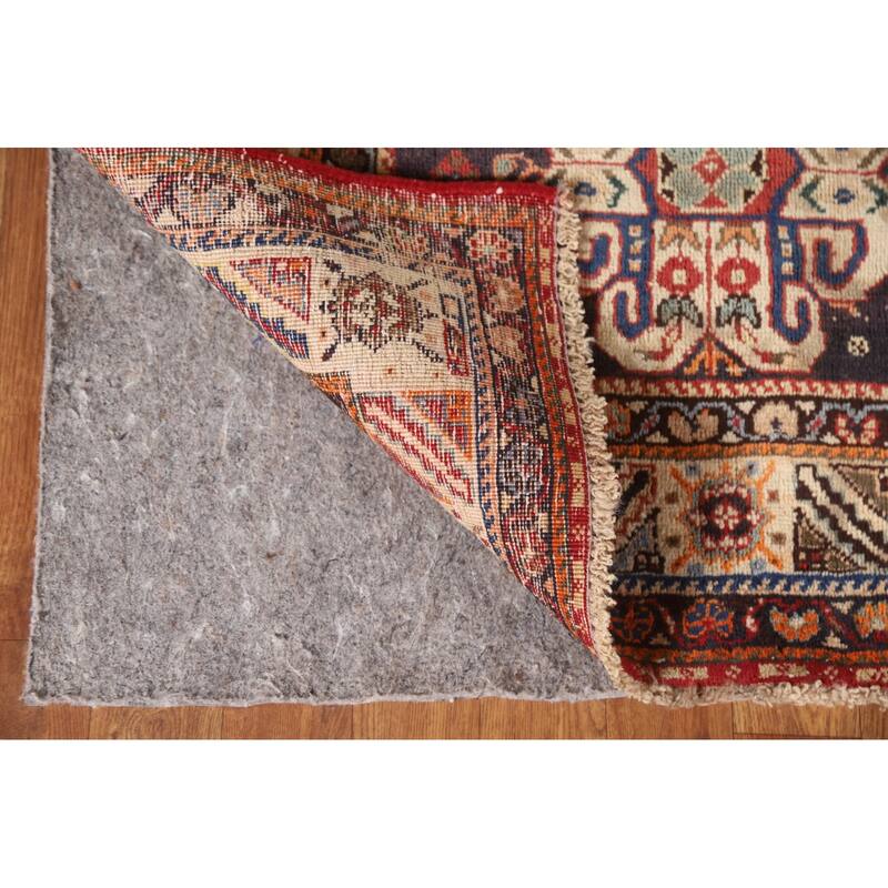 Vegetable Dye Shiraz Kashkoli Persian Vintage Rug Handmade Wool Carpet - 5'2"x 7'9"
