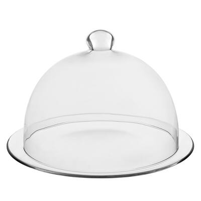 Majestic Gifts Inc. Glass Cake Plate & Dome-13"Diameter-Dome is 11"D - 13"