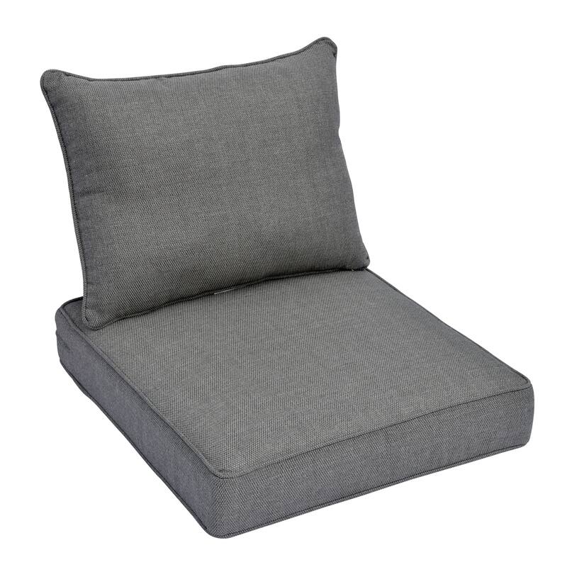 XIZZI Outdoor Seat Back Cushion Set Plush Comfort for Patio Furniture - Dark Grey