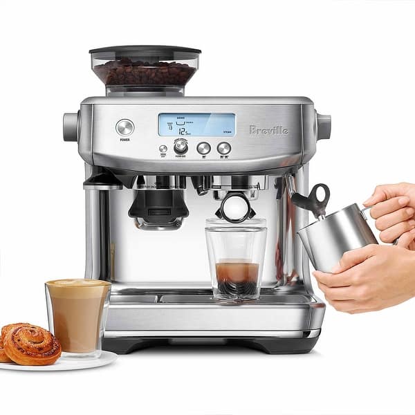 Breville BES878BSS Barista Pro Stainless Steel Espresso Machine w/ LCD  Interface + Built-In Grinder + Knock Box Mini Bundle - Bed Bath & Beyond -  32255004