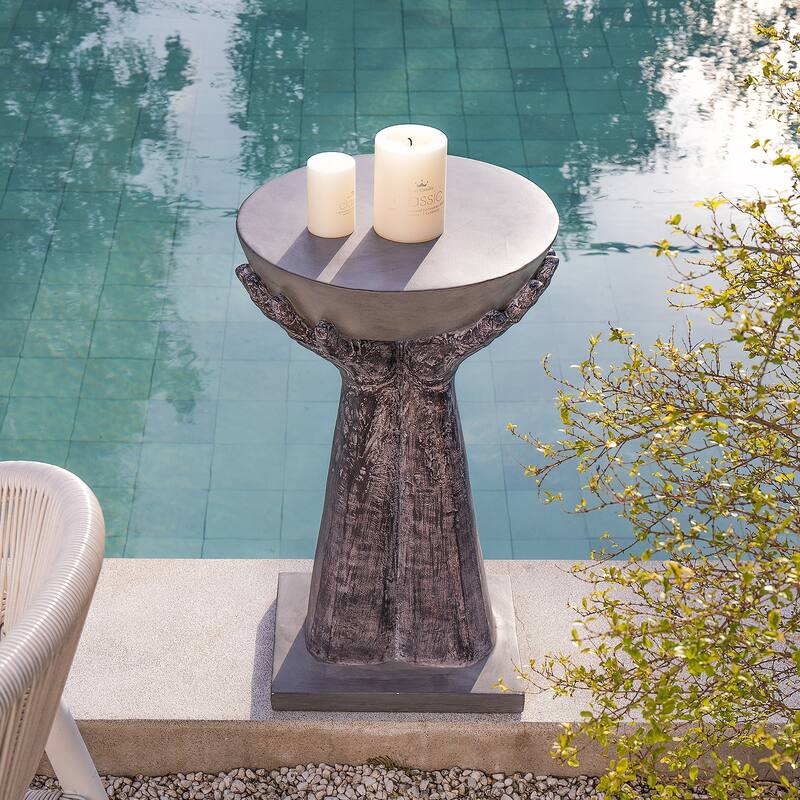 COSIEST Outdoor Patio End Table - 13.5"Wx13"Dx23.5"H
