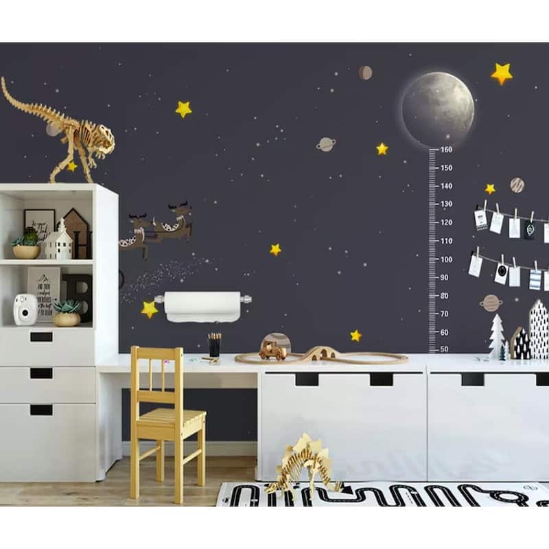 Santa Claus Starry Space Removable Textured Wallpaper - Bed Bath ...