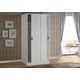 preview thumbnail 6 of 13, Palace Imports 100% Solid Wood 2-Sliding Door Wardrobe Armoire with Mirrored, Closed Louvered or Raised Panel Doors