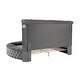 preview thumbnail 6 of 5, Queen Bed Velvet Upholstered Deep Button Soft Tufting, Sleigh Bed
