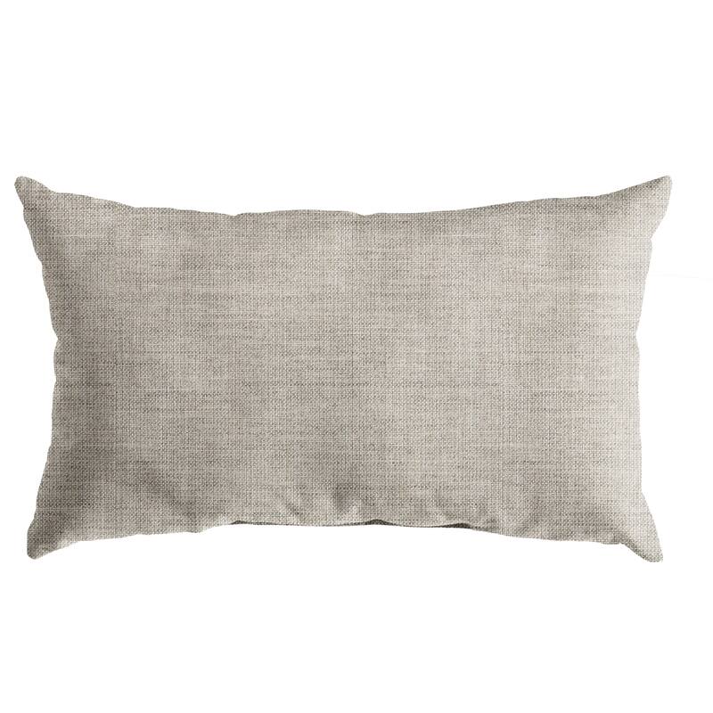 Sunbrella Canvas Indoor/Outdoor 13x20 Knife Edge Pillow (Single) - 13 in H x 20 in W x 6 in D - Cast Silver