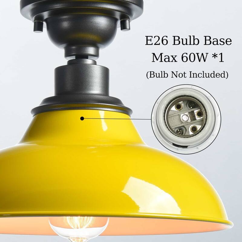 Cilento Farmhouse Ceiling Light Semi Flush Mount 1-Light