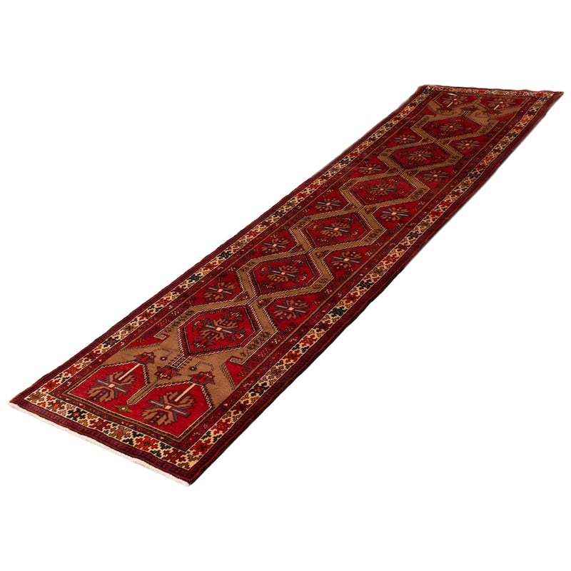 ECARPETGALLERY Hand-knotted Konya Anatolian Red Wool Rug - 3'7 x 13'8
