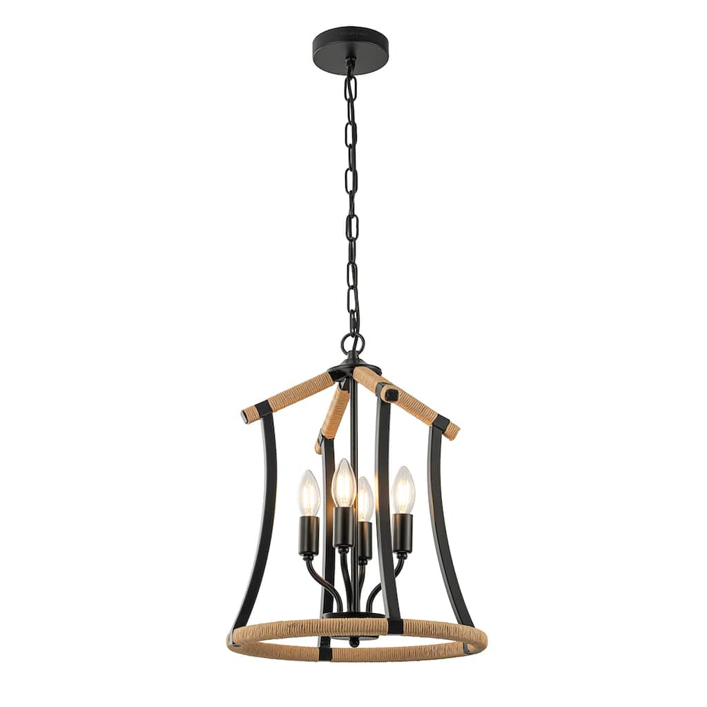 Margo 4-Light Modern Farmhouse Chandelier - 15 In. Wide