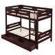 preview thumbnail 5 of 5, Twin over Twin Bunk Bed with Removable Ladder & Hanger, Espresso