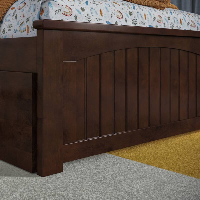 AFI Nantucket Platform Bed with Matching Footboard & Storage Drawers