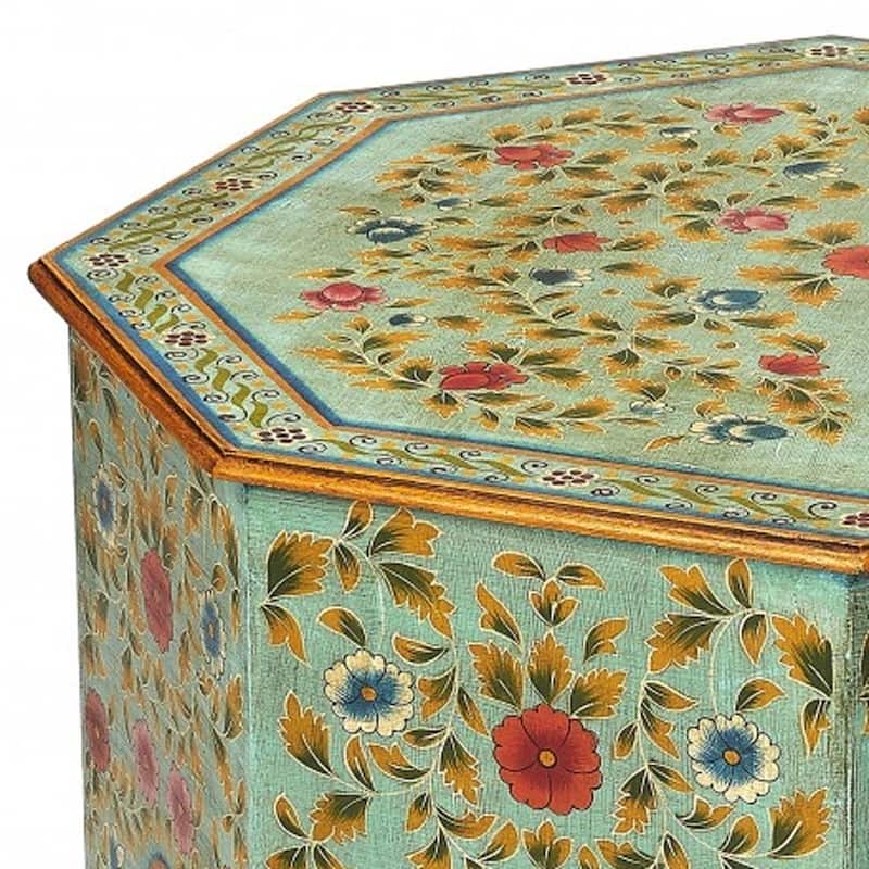 Hand Painted Coffee Table - 28.5' x 28.5' x 18'