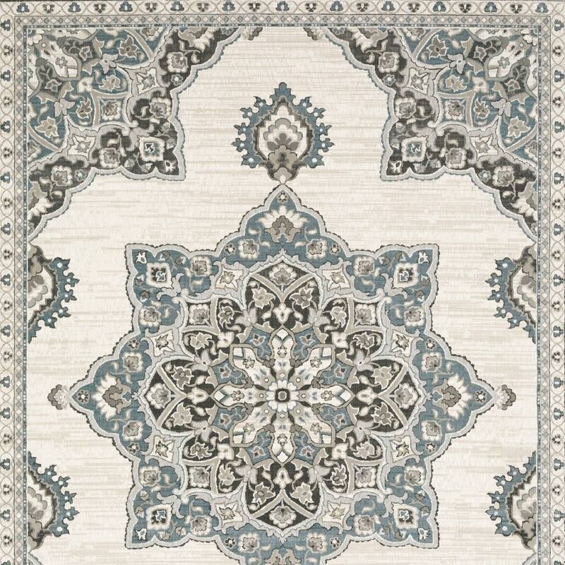 HomeRootsMedallion Traditional Rectangle Area Rug