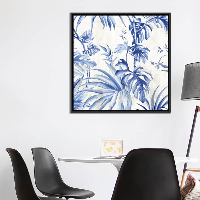 iCanvas "Palms Toile II " by Eva Watts Framed Canvas Print