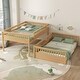 preview thumbnail 3 of 11, Wooden Bunk Bed with Ladder, Guardrails, and Detachable Design for Kids or Guest Room