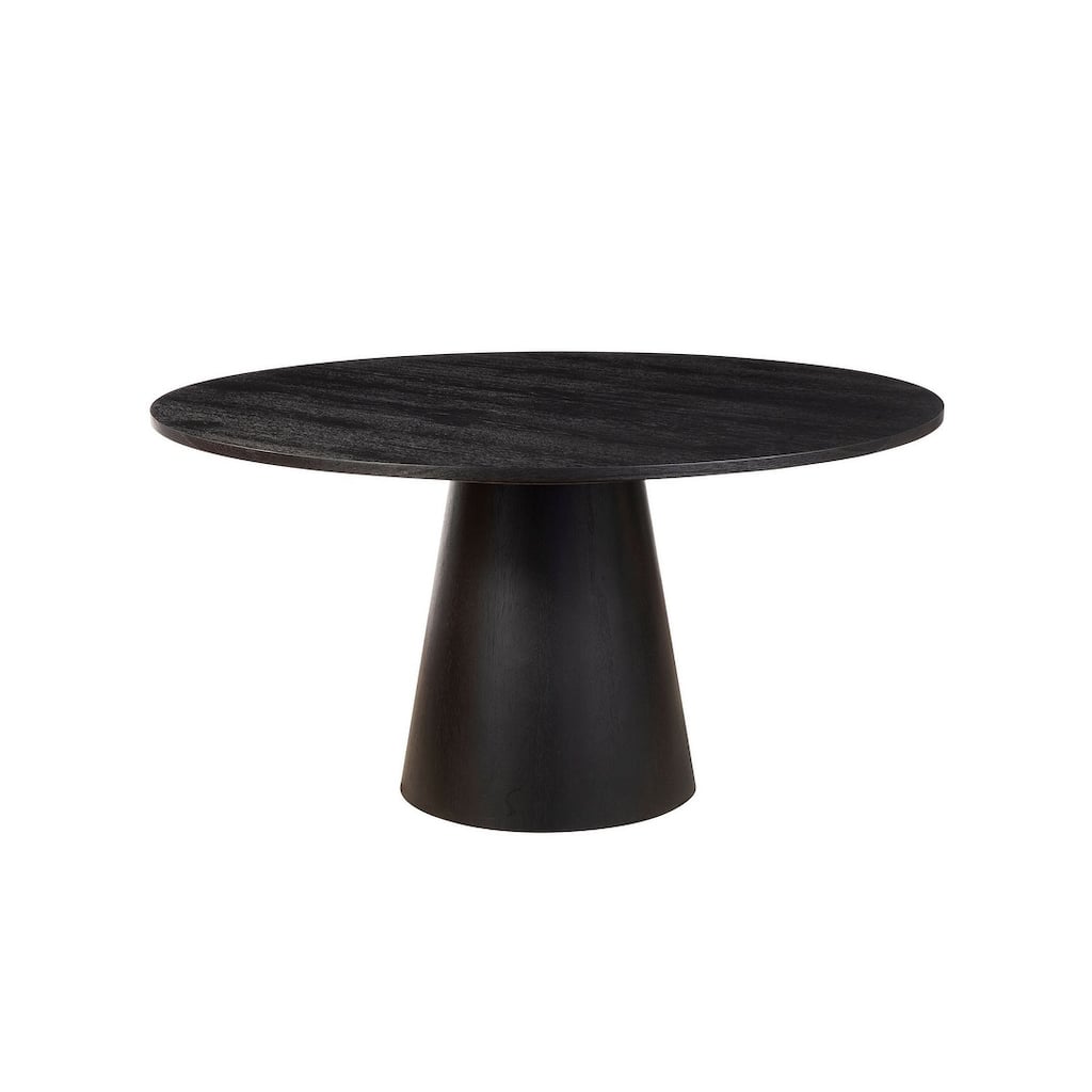 Alpine Furniture Cove 59" Round Dining Table, Vintage Black