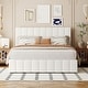 preview thumbnail 1 of 25, Queen Size Upholstered Platform Bed with a Hydraulic Storage System White