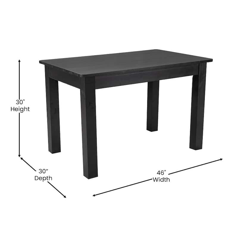 Rectangular Antique Rustic Solid Pine Farm Dining Table