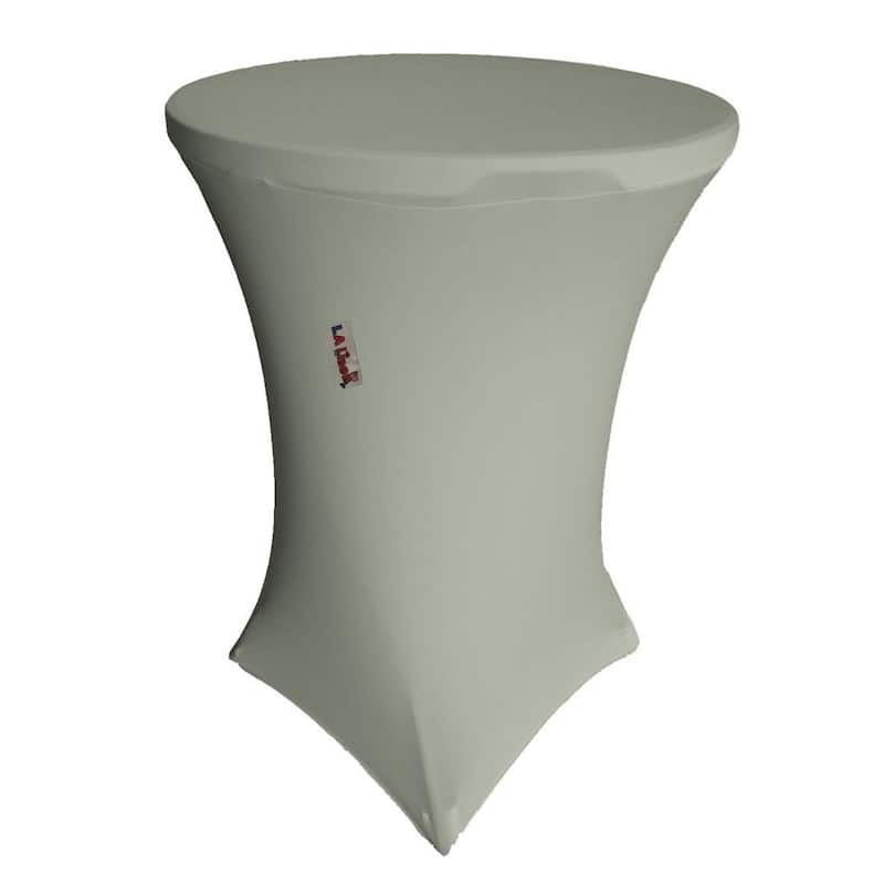 Round Spandex Cover For Cocktail Highboy Table, 32-Inch Round 42-Inch High - 32" x 32" x 42" - Gray Light