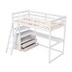 preview thumbnail 24 of 25, Solid Pine Wood Twin Size Loft Bed With Desk and Drawers