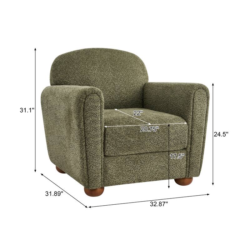 Christopher Knight Home - Rapallo Modern Upholstered Accent Chair with Plush Fabric Seat