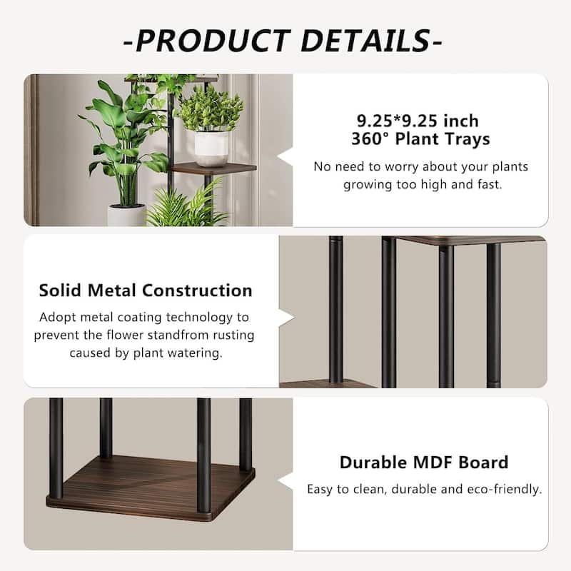 Plant Stand 5 Tier Indoor Metal Flower Shelf,5 Tier