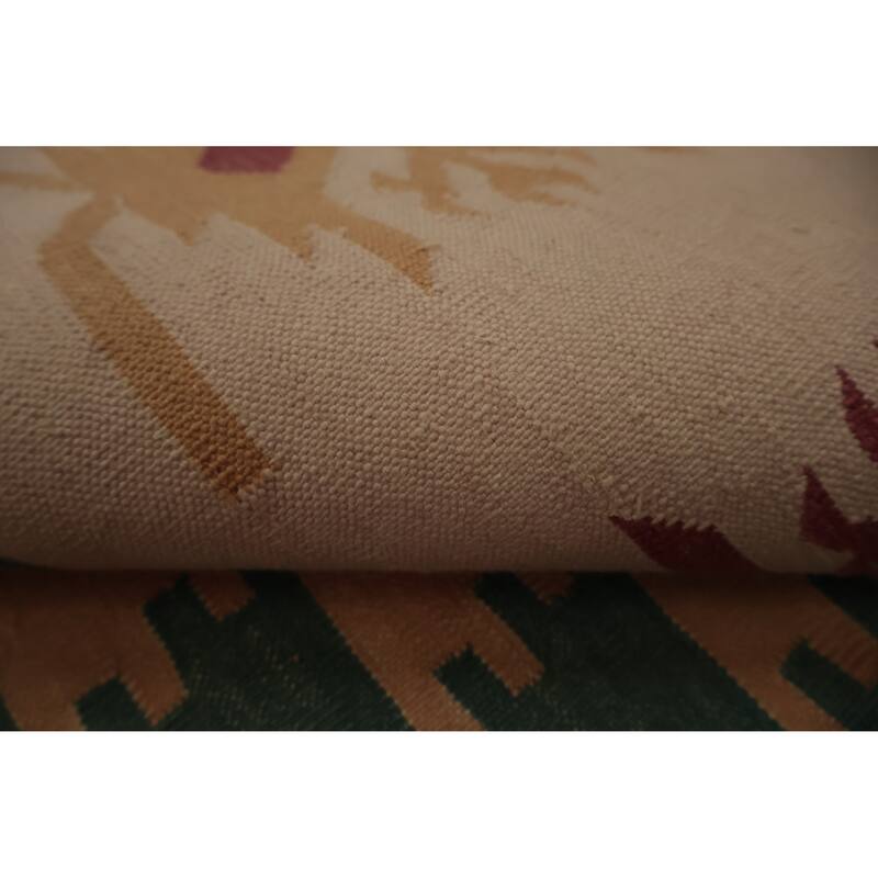 Hand Woven Oriental 100% Wool Carpet Southwestern Tribal Oranges & Rust Kilim Area Rug - 6' 4'' X 4' 4''