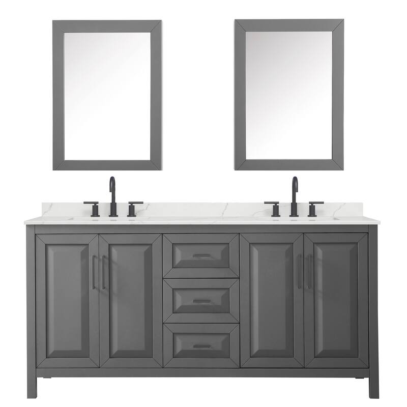 Wyndham Collection WCV252572D-QTZ-US3MED Daria 72" Free Standing