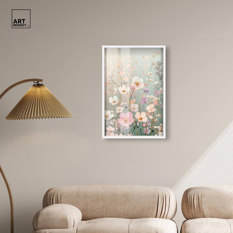 Tiny Blooms I Shadowbox by Art Remedy