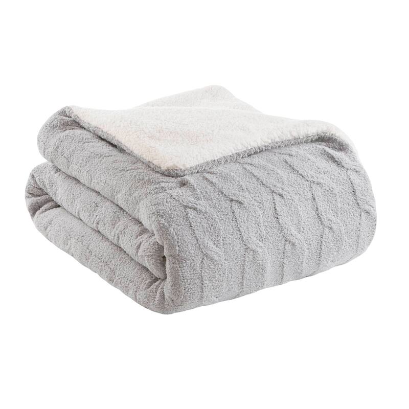 Madison Park Riordan Cable Knit Chenille Comforter Set