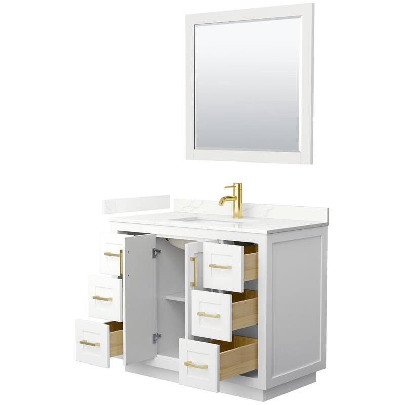 Wyndham Collection WCF292942S-QTZ-UNSM34 Miranda 42" Free Standing
