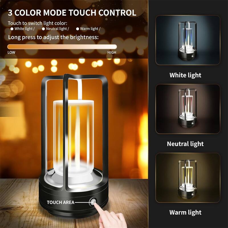 4000 mAh Rechargeable Outdoor Table Lamp Cordless