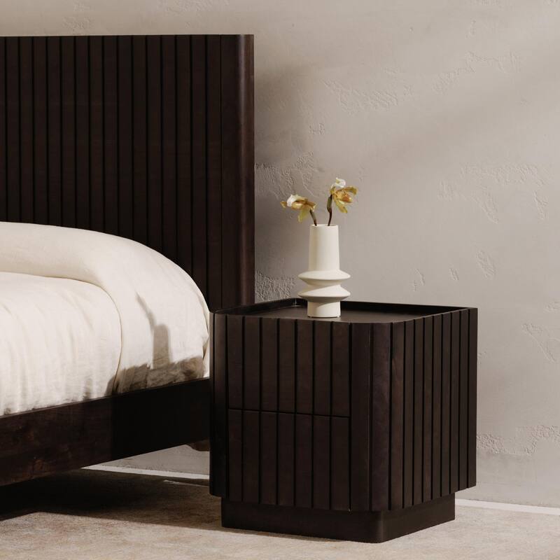 NADAAL STUDIOS Tatiana, 2-Drawer Nightstand, Matte Black